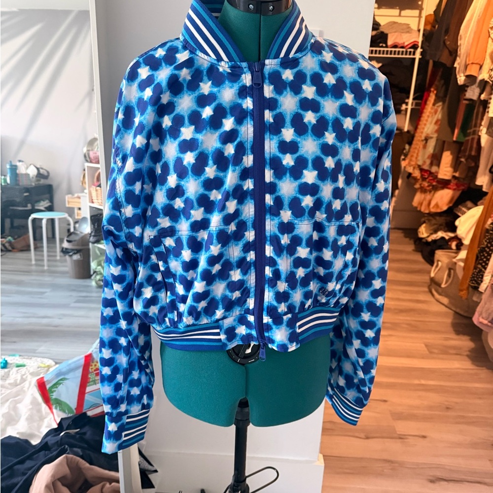 FP Movement by Free People Blue Multi-Spot Bomber Jacket - Picture 5 of 6